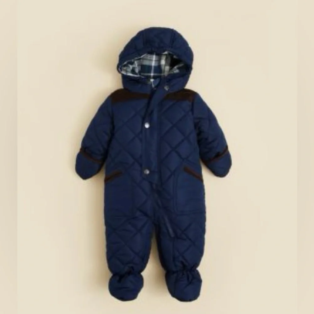 Rothschild Infant Navy Blue Quilted Bunting Snowsuit 3/6m